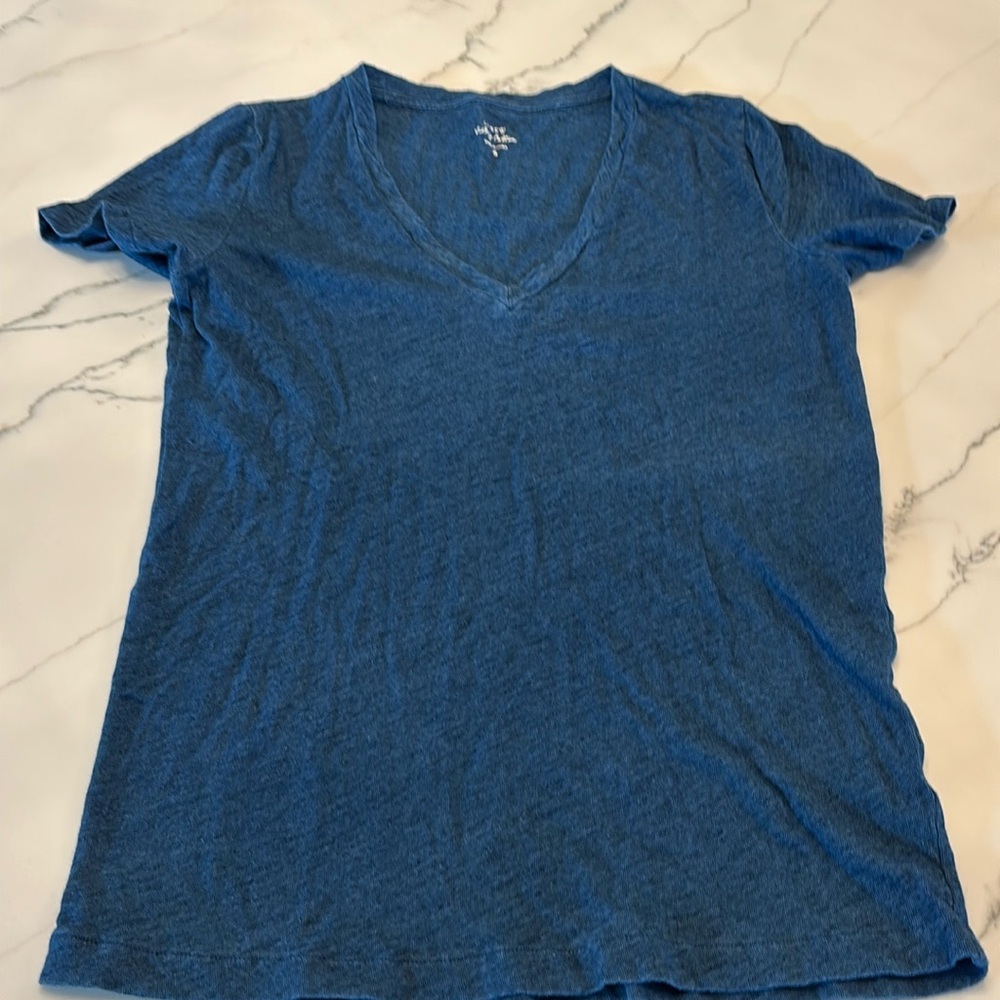 J Crew Vintage Coating v neck t shirt- small
